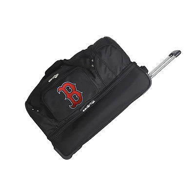 MOJO Boston Red Sox Black 27'' 2-Wheel Drop Bottom Rolling Duffel Bag