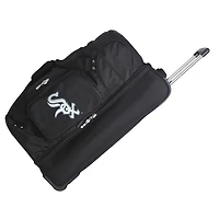 MOJO Chicago White Sox Black 27'' 2-Wheel Drop Bottom Rolling Duffel Bag