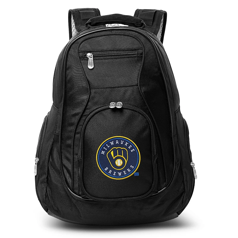 MOJO Black Milwaukee Brewers 19'' Laptop Travel Backpack