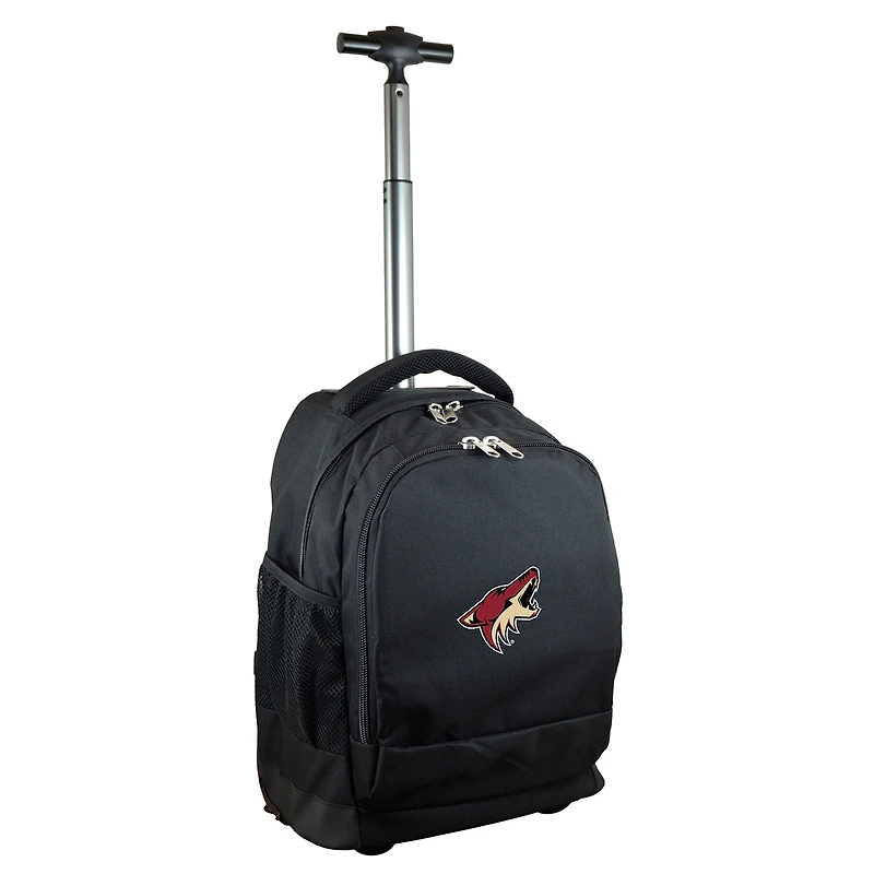 Black Arizona Coyotes 19'' Premium Wheeled Backpack