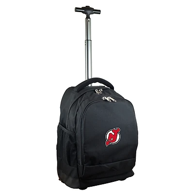 Black New Jersey Devils 19'' Premium Wheeled Backpack