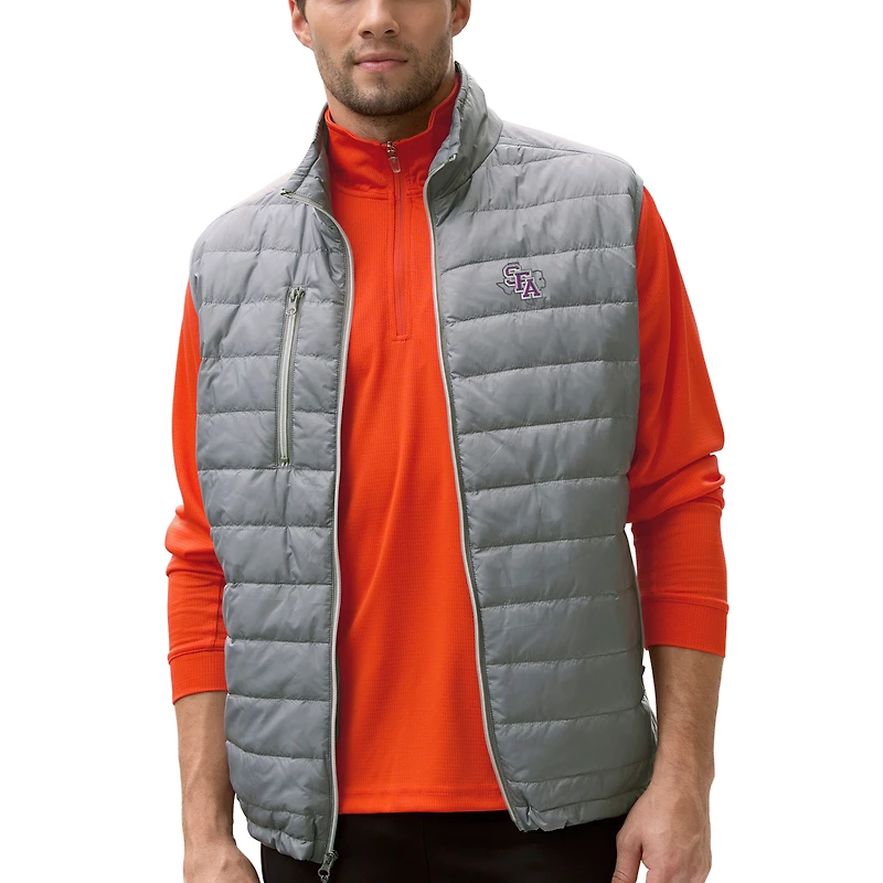 Men's Gray Stephen F Austin Lumberjacks Apex Compressible Quilted Vest