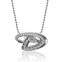Women's Alex Woo Arizona Diamondbacks Little Logo 14kt White Gold & Diamond Necklace