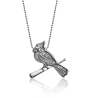 Women's Alex Woo St. Louis Cardinals Little Bird Logo 14kt White Gold & Diamond Necklace