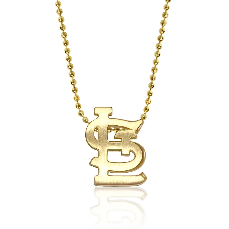 Women's Alex Woo St. Louis Cardinals 16" Little Logo 14k Yellow Gold Necklace