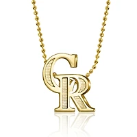 Women's Alex Woo Colorado Rockies 16" Little Logo 14k Yellow Gold Necklace
