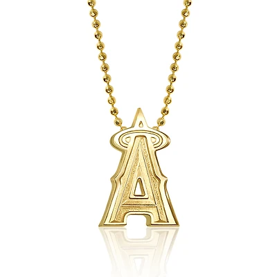 Women's Alex Woo Los Angeles Angels 16" Little Logo 14k Yellow Gold Necklace