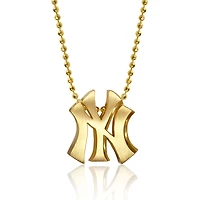 Women's Alex Woo New York Yankees 16" Little Logo 14k Yellow Gold Necklace