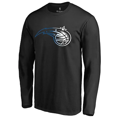 Men's Black Orlando Magic Gradient Logo Long Sleeve T-Shirt
