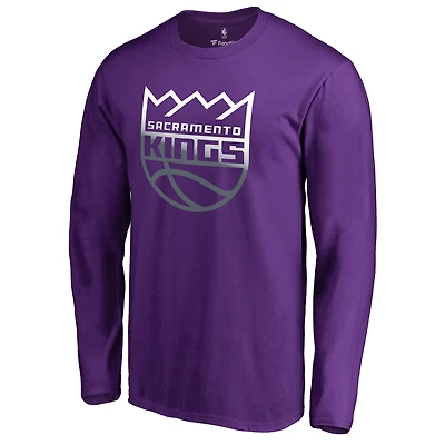 Men's Purple Sacramento Kings Gradient Logo Long Sleeve T-Shirt