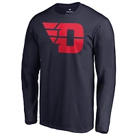 Men's Navy Dayton Flyers Primary Logo Long Sleeve T-Shirt