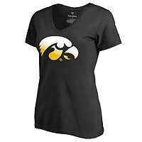 Women's Black Iowa Hawkeyes Gradient Logo T-Shirt