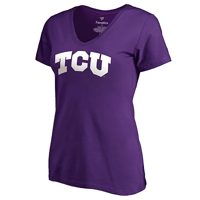 Women's Purple TCU Horned Frogs Gradient Logo T-Shirt