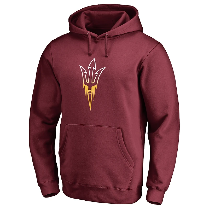Men's Maroon Arizona State Sun Devils Gradient Logo Pullover Hoodie