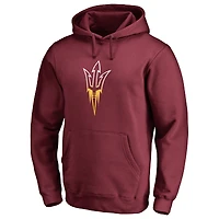 Men's Maroon Arizona State Sun Devils Gradient Logo Pullover Hoodie