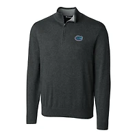 Men's Cutter & Buck Heather Charcoal Florida Gators Big & Tall Lakemont Half-Zip Jacket