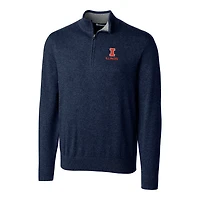 Men's Cutter & Buck Navy Illinois Fighting Illini Big & Tall Lakemont Half-Zip Jacket