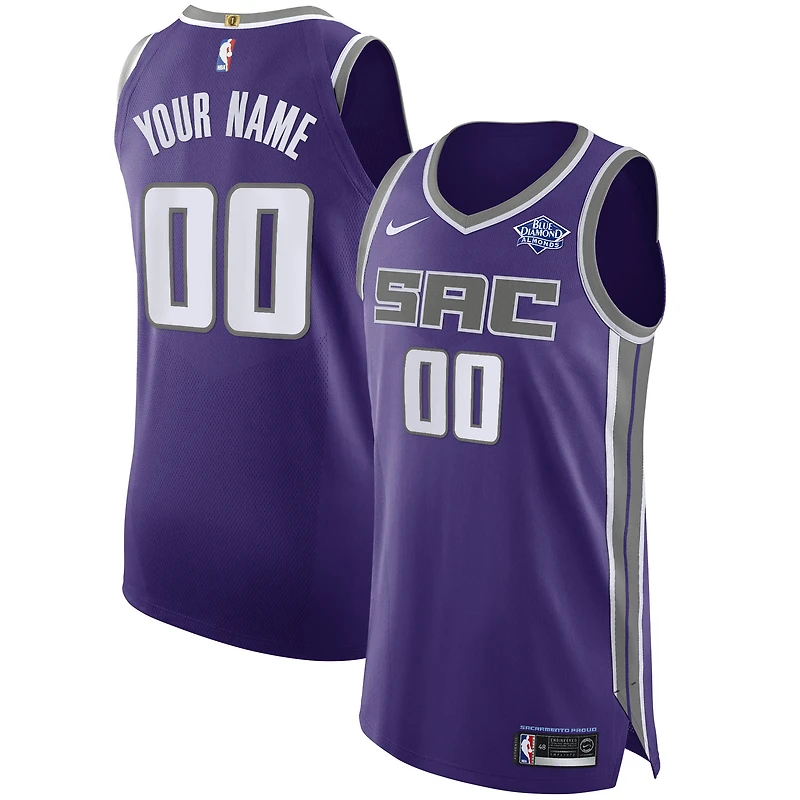 Men's Nike Purple Sacramento Kings Authentic Custom Jersey - Icon Edition