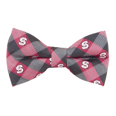 Men's Red NC State Wolfpack Check Bow Tie