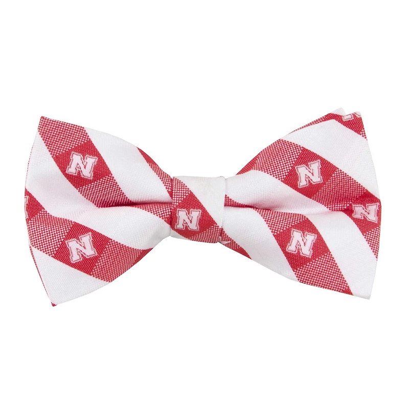 Men's Scarlet Nebraska Huskers Check Bow Tie