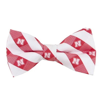 Men's Scarlet Nebraska Huskers Check Bow Tie