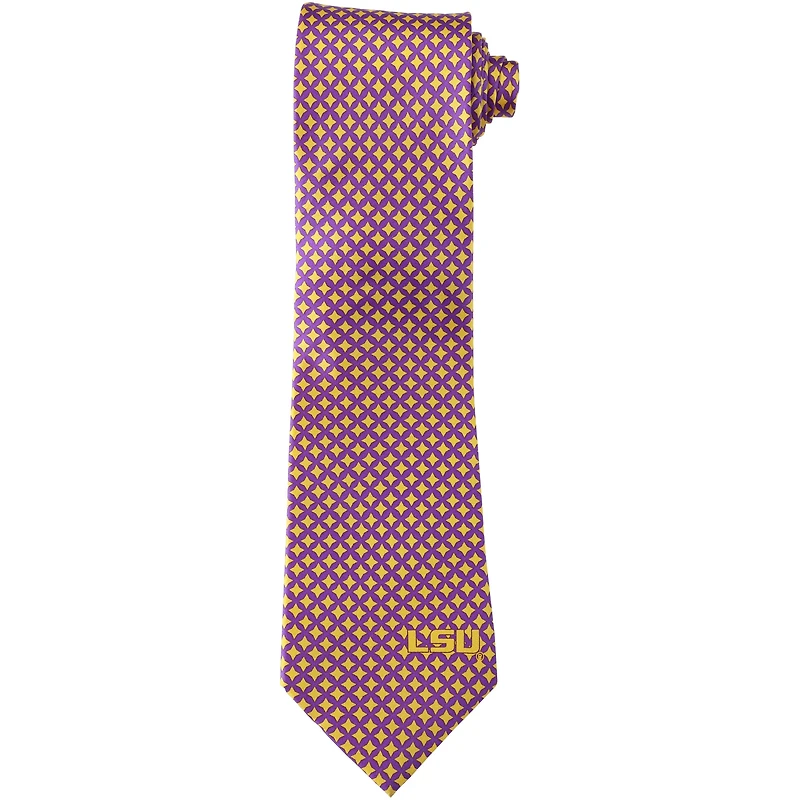 Men's LSU Tigers Diamante Print Silk Tie