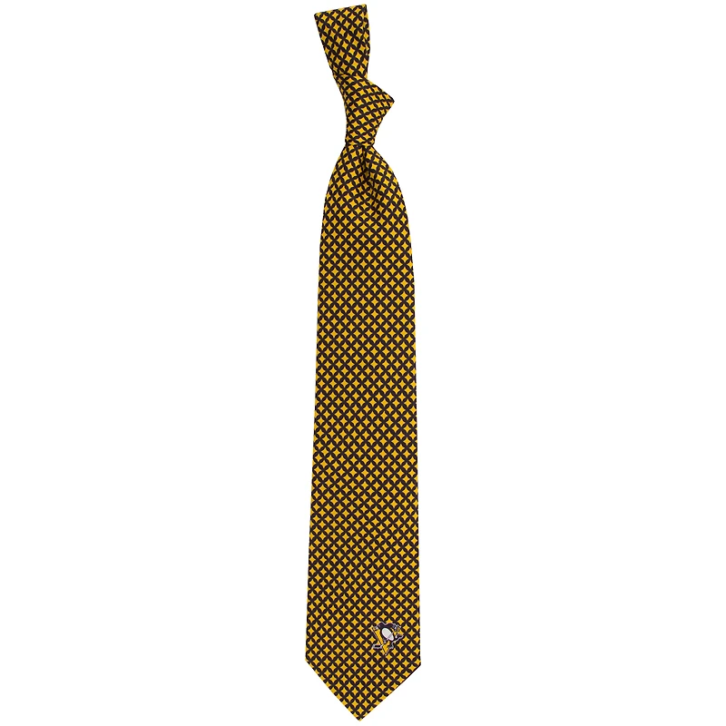 Men's Pittsburgh Penguins Diamante Print Silk Tie