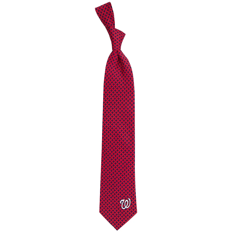 Men's Washington Nationals Diamante Print Silk Tie