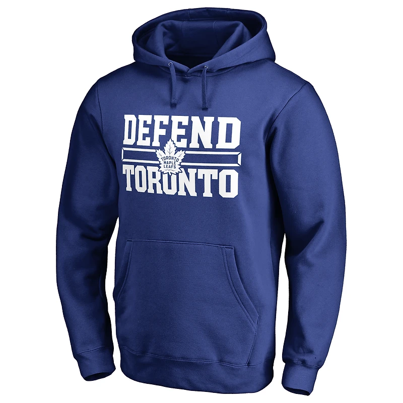 Men's Royal Toronto Maple Leafs Hometown Collection Defend Pullover Hoodie