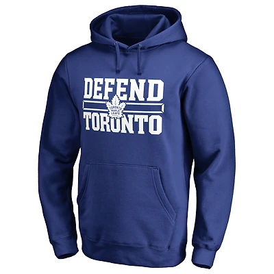 Men's Royal Toronto Maple Leafs Hometown Collection Defend Pullover Hoodie