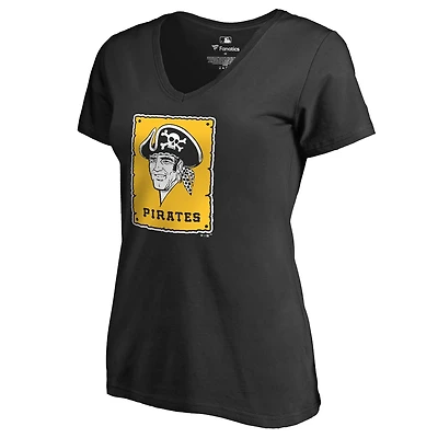 Women's Black Pittsburgh Pirates Cooperstown Collection Forbes T-Shirt