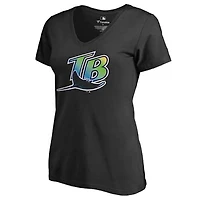 Women's Black Tampa Bay Rays Cooperstown Collection Forbes T-Shirt