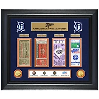 Highland Mint Detroit Tigers 24" x 20" 4-Time World Series Champions Deluxe Coin & Ticket Collection Photo Mint