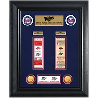 Highland Mint Minnesota Twins 18" x 22" 2-Time World Series Champions Deluxe Coin & Ticket Collection Photo Mint
