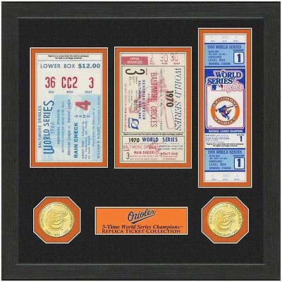 Highland Mint Baltimore Orioles 13" x 13" World Series Ticket Collection