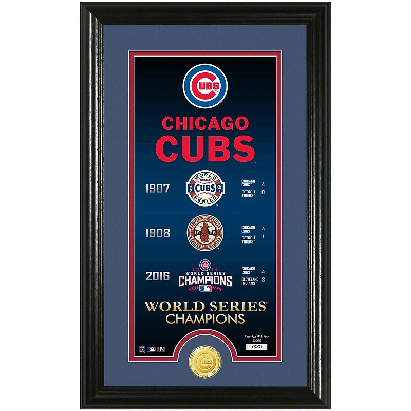 Highland Mint Chicago Cubs 12" x 20" 2016 World Series Champions Legacy Photo Mint