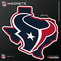 Houston Texans 6" x 6" State Shape Car Magnet