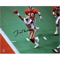 Jerry Rice San Francisco 49ers Autographed 8" x 10" Hands Up vs. Broncos Photograph