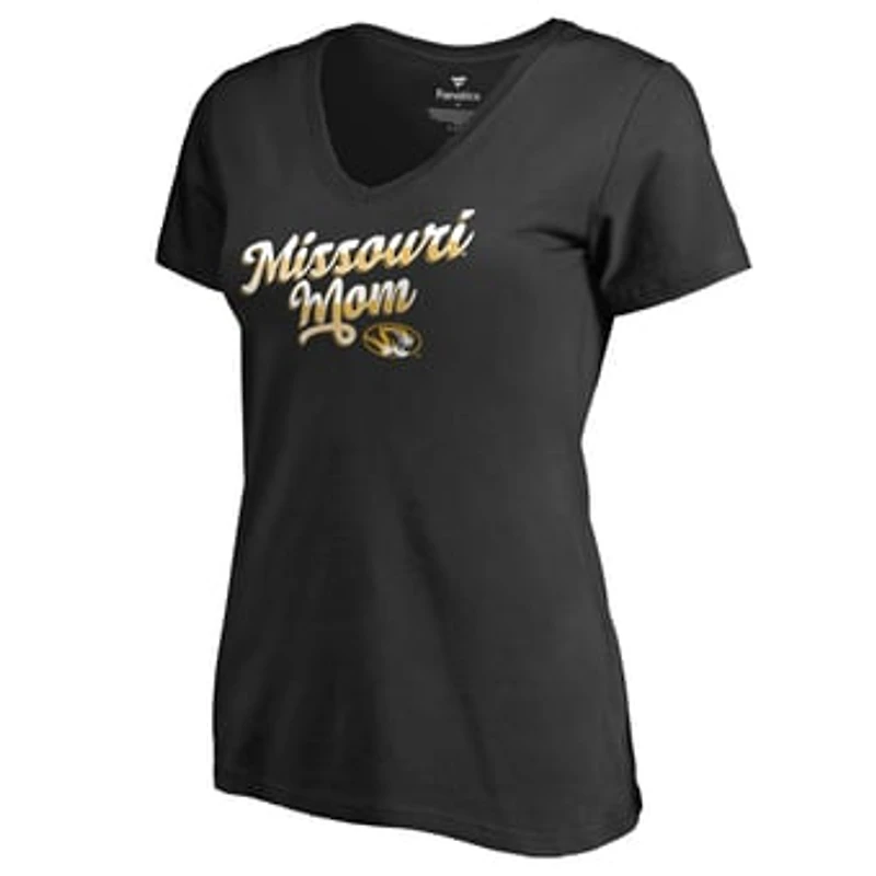 Women's Black Missouri Tigers Team Mom T-Shirt
