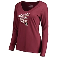 Women's Garnet Florida State Seminoles Team Mom Long Sleeve T-Shirt
