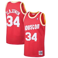 Men's Mitchell & Ness Hakeem Olajuwon Red Houston Rockets 1993/94 Hardwood Classics Swingman Jersey