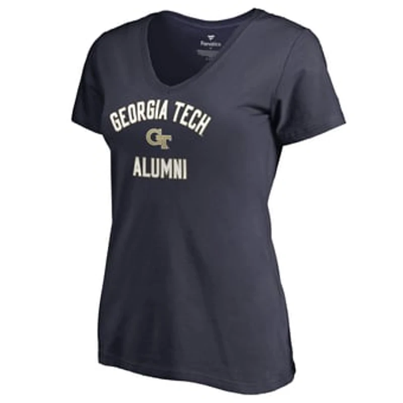 Women's Navy Georgia Tech Yellow Jackets Alumni V-Neck T-Shirt