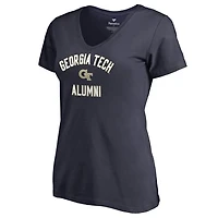 Women's Navy Georgia Tech Yellow Jackets Alumni V-Neck T-Shirt