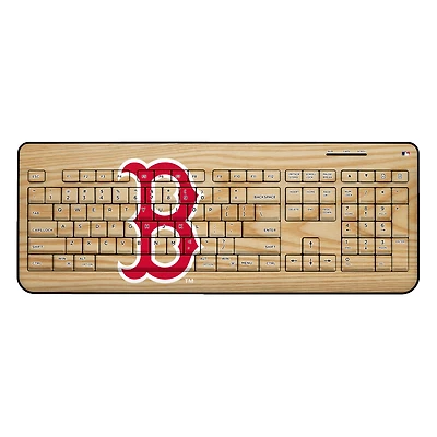 Boston Red Sox Wood Print Wireless USB Keyboard