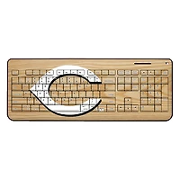 Cincinnati Reds Wood Print Wireless USB Keyboard