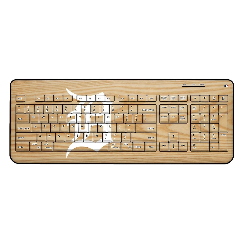 Detroit Tigers Wood Print Wireless USB Keyboard