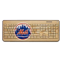 New York Mets Wood Print Wireless USB Keyboard