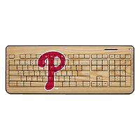 Philadelphia Phillies Wood Print Wireless USB Keyboard