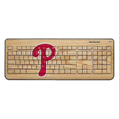 Philadelphia Phillies Wood Print Wireless USB Keyboard