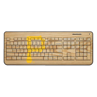 Pittsburgh Pirates Wood Print Wireless USB Keyboard
